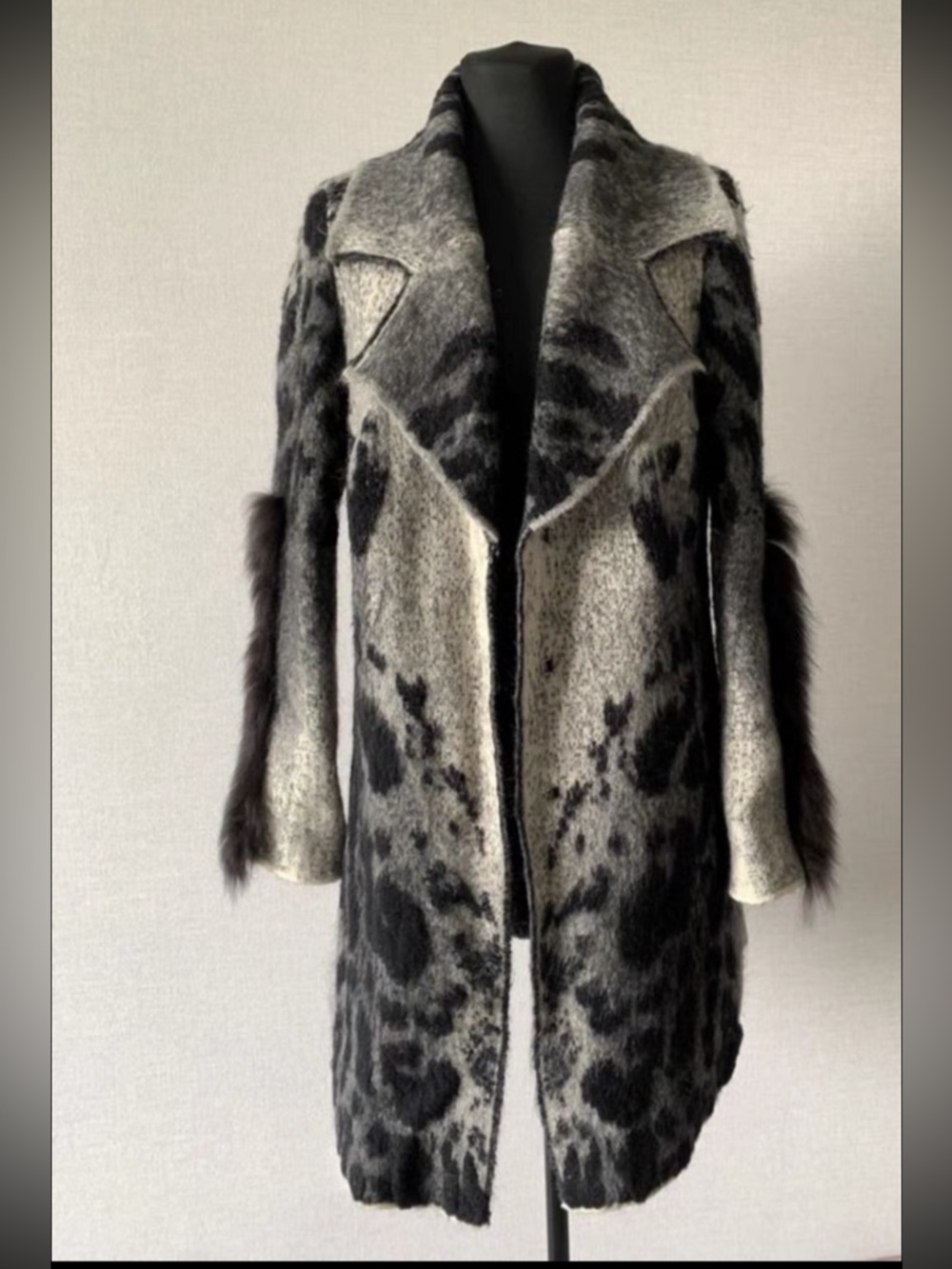 roberto cavalli vintage knitted fur coat